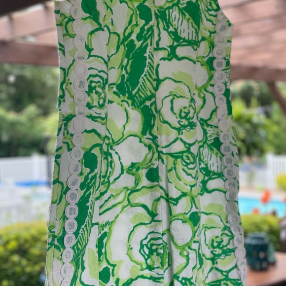 Lilly Pulitzer dress green and white worn once - Picture 4 of 7